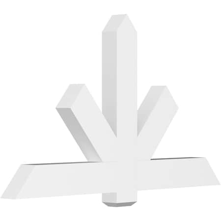 Ekena Millwork Kennewick Architectural Grade PVC Gable Bracket, 60"W x 35"H x 4"D x 6"F, 14/12 Pitch GBP060X35X0406KEN00